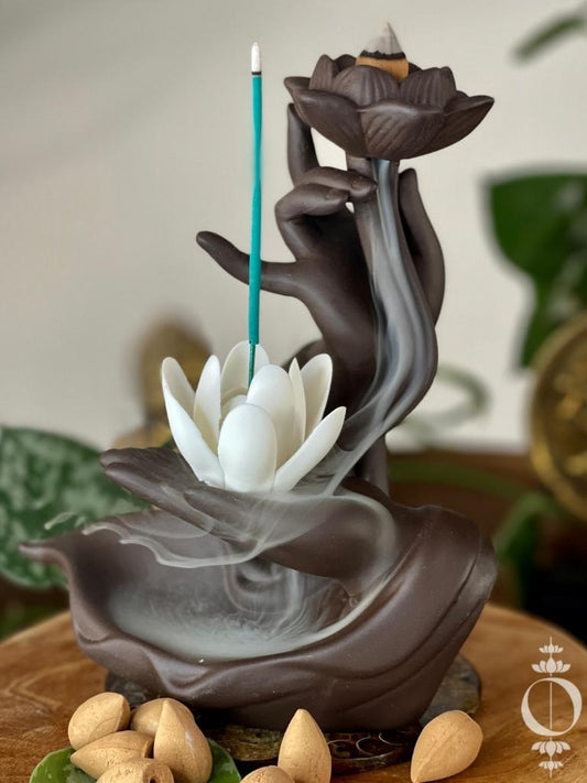Lotus Hand - Incense Holder Waterfall - Incense Burner