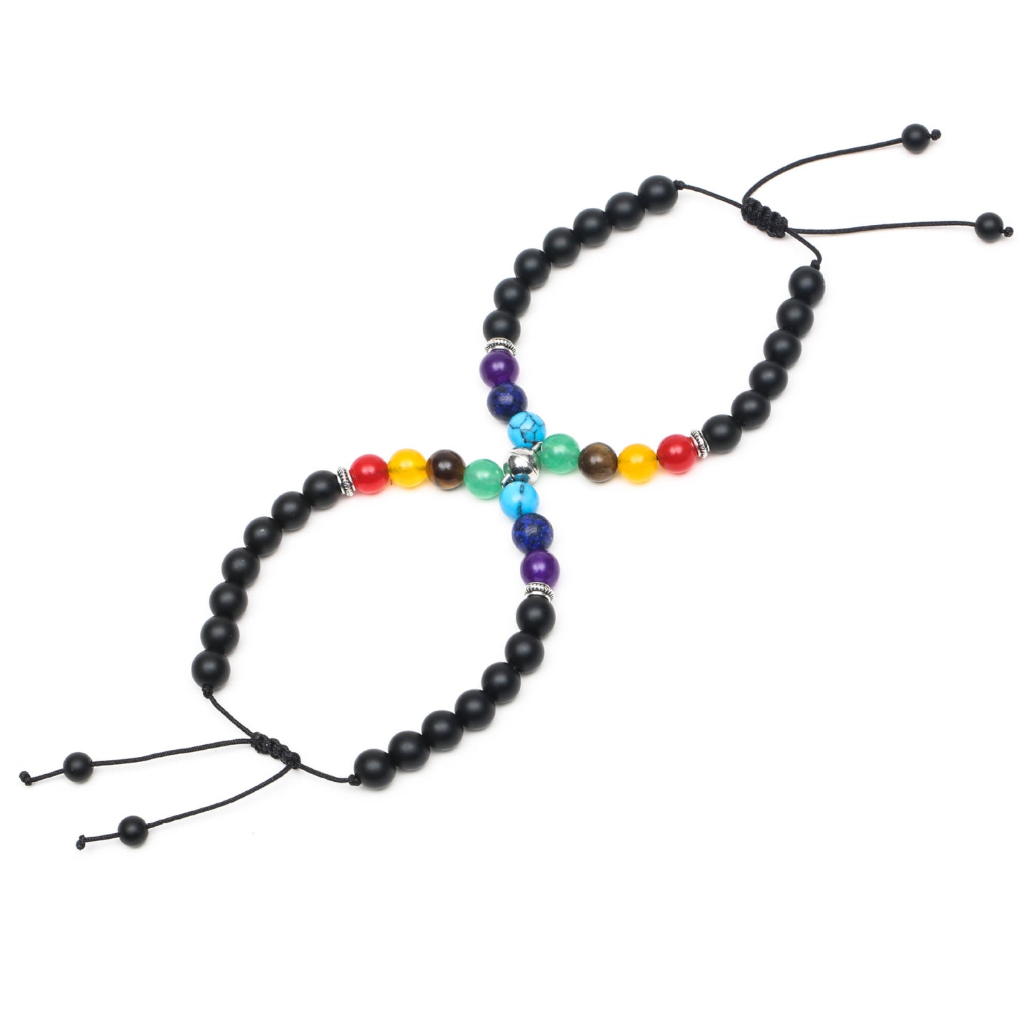7 Chakra duo bracelet set