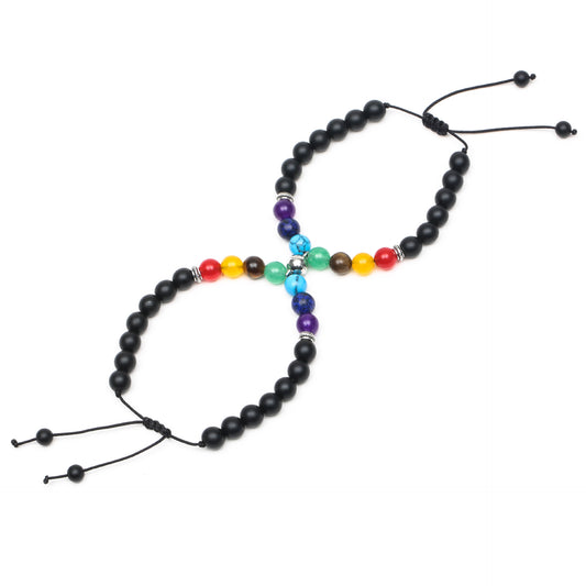 7 Chakra duo bracelet set