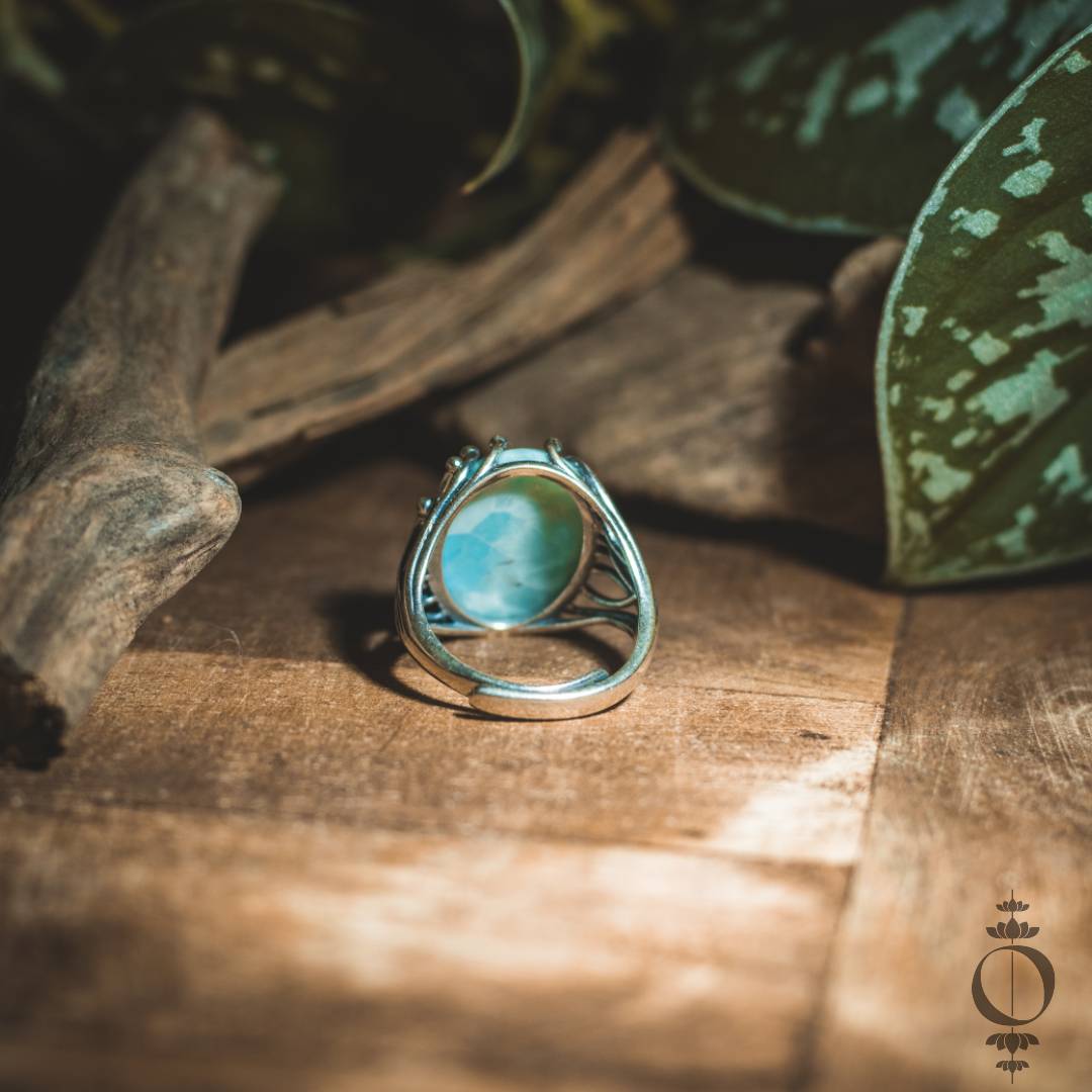 Artisan Larimar Ring, 925 sterling zilver