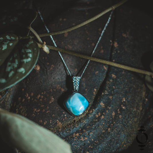 Classic Larimar Nacklace, 925 sterling silver