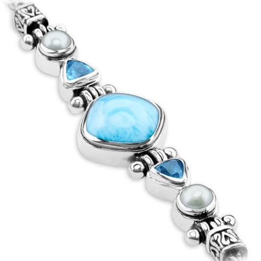 (Pre-order) Sterling Silver Heavenly Larimar Bracelet