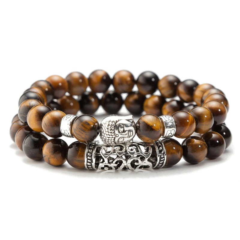 Buddha Tiger Eye Bracelet Set