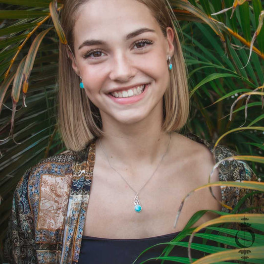 Timeless Larimar Necklace, 925 sterling silver