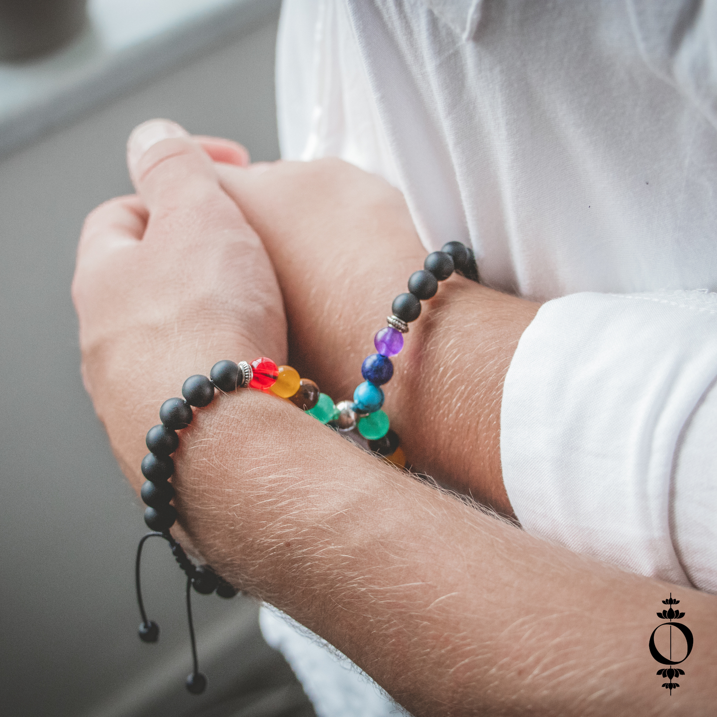 7 Chakra duo bracelet set