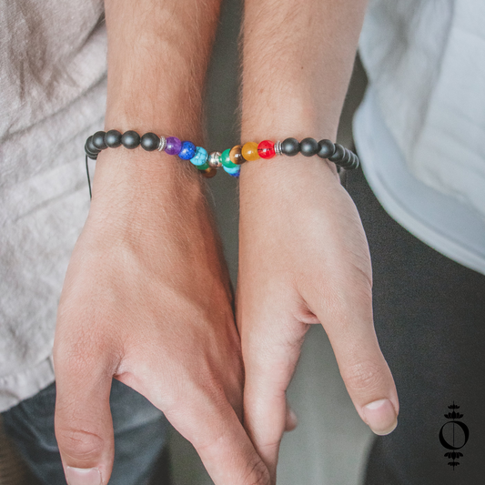 7 Chakra duo bracelet set
