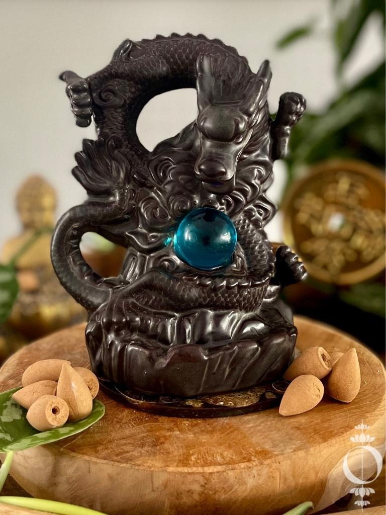 LED Dragon - Incense holder waterfall - Incense Burner