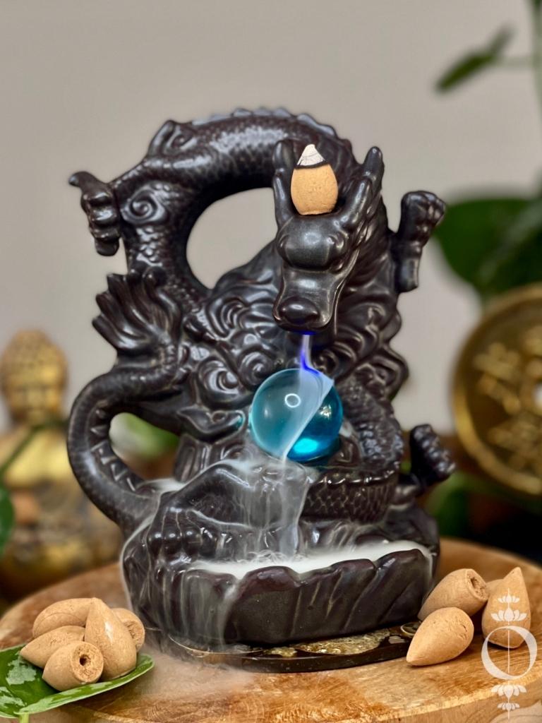 LED Dragon - Incense holder waterfall - Incense Burner