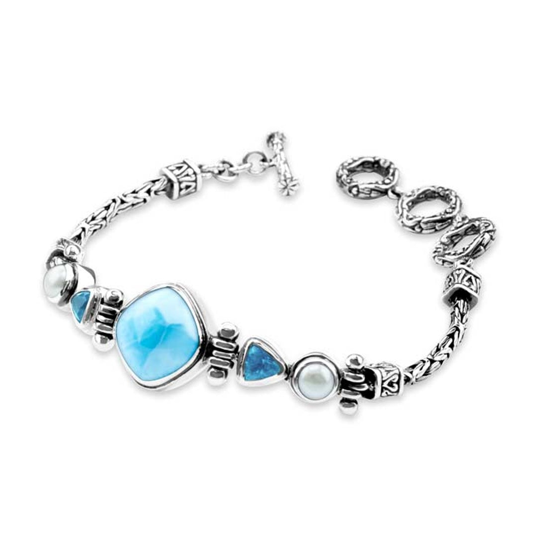 (Pre-order) Sterling Silver Heavenly Larimar Bracelet
