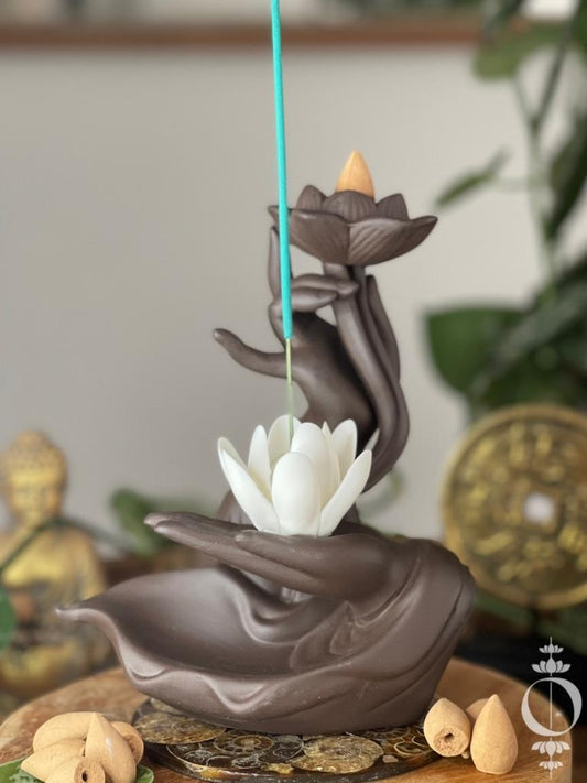 Lotus Hand - Incense Holder Waterfall - Incense Burner