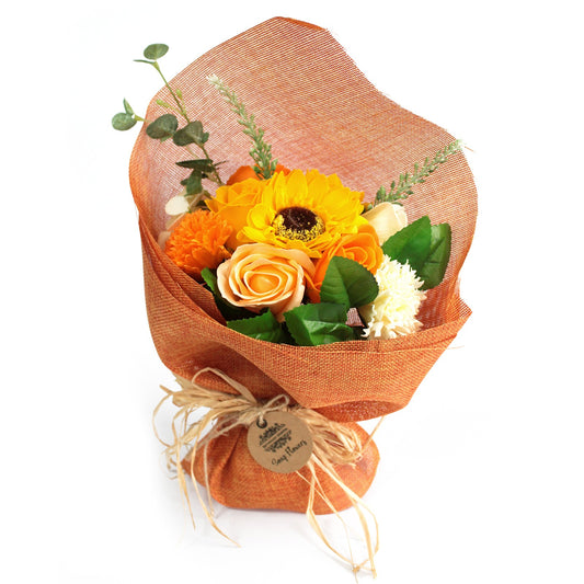 Boeket Zeep Bloemen Oranje