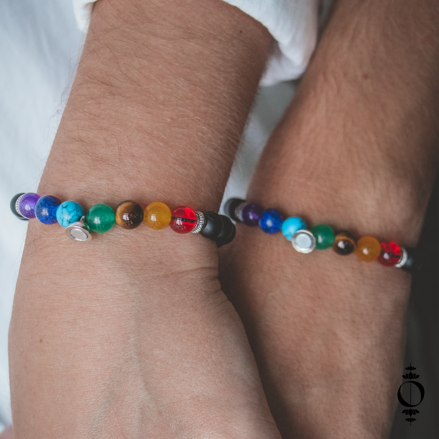 7 Chakra duo bracelet set